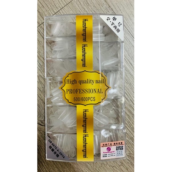 Móng úp - vuông - trong - nhám - lẻ size 5-9 - HSM xịn_thumbnail_0