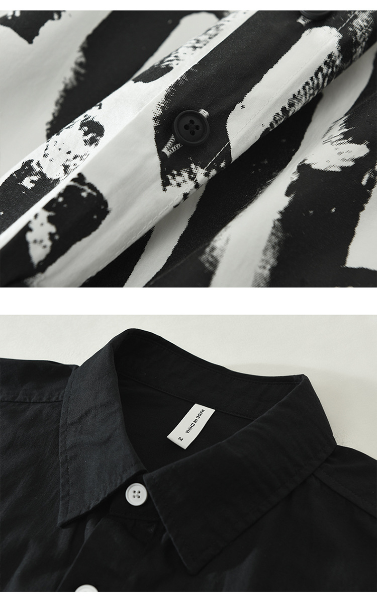 Áo Sơ Mi Nam Ngắn Tay  Nhật Bản – Áo Sơ Mi Thời Trang Văn Học, Đa Năng, In Tiếng Anh, Dropshipping_thumbnail_4