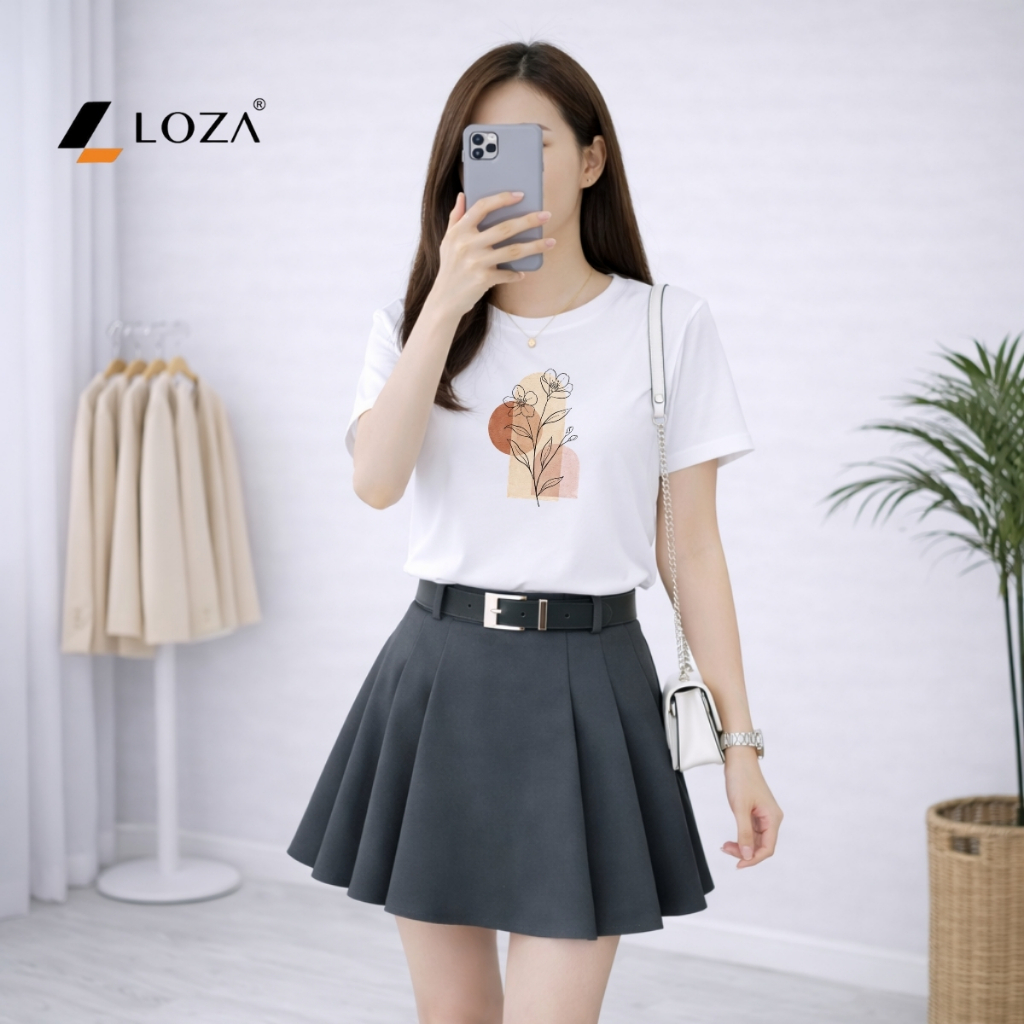 [Form vừa] Áo phông nữ dáng vừa hình cành hoa - Loza VT8469_thumbnail_6