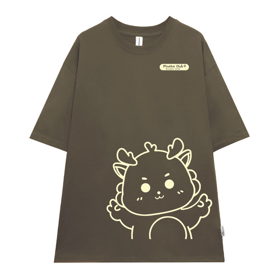 Áo thun in hình rồng local brand form rộng ATD743 Miucho cotton cổ tròn in graphic_thumbnail_14