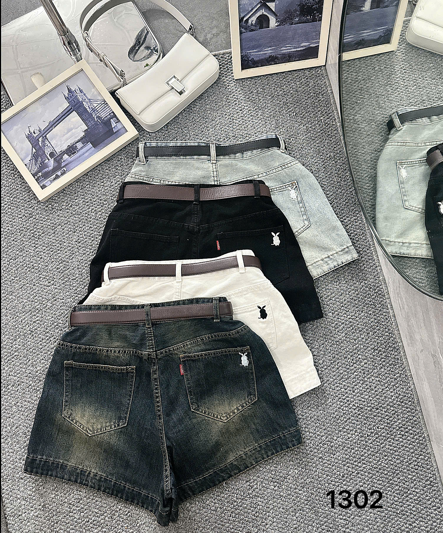 Quần short jean thêu thỏ kiểu bigsize QSJ1302 dành cho nàng béo mập từ 55-90kg_thumbnail_5