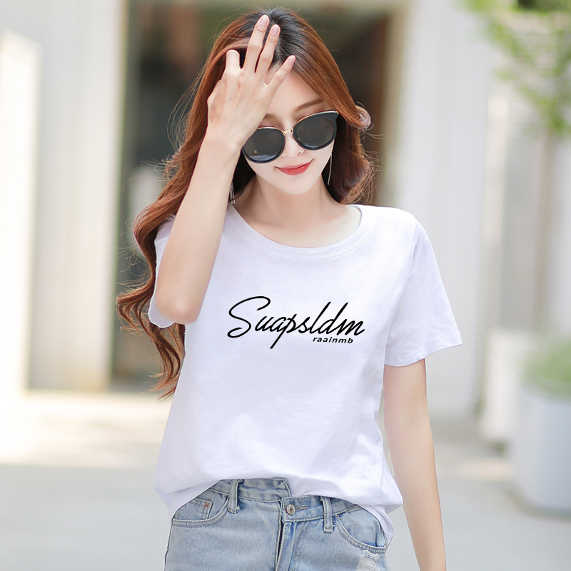 [Form Rộng] Áo thun trắng dáng rộng in chữ - Áo phông nữ trắng form rộng LOZA G0048_thumbnail_5