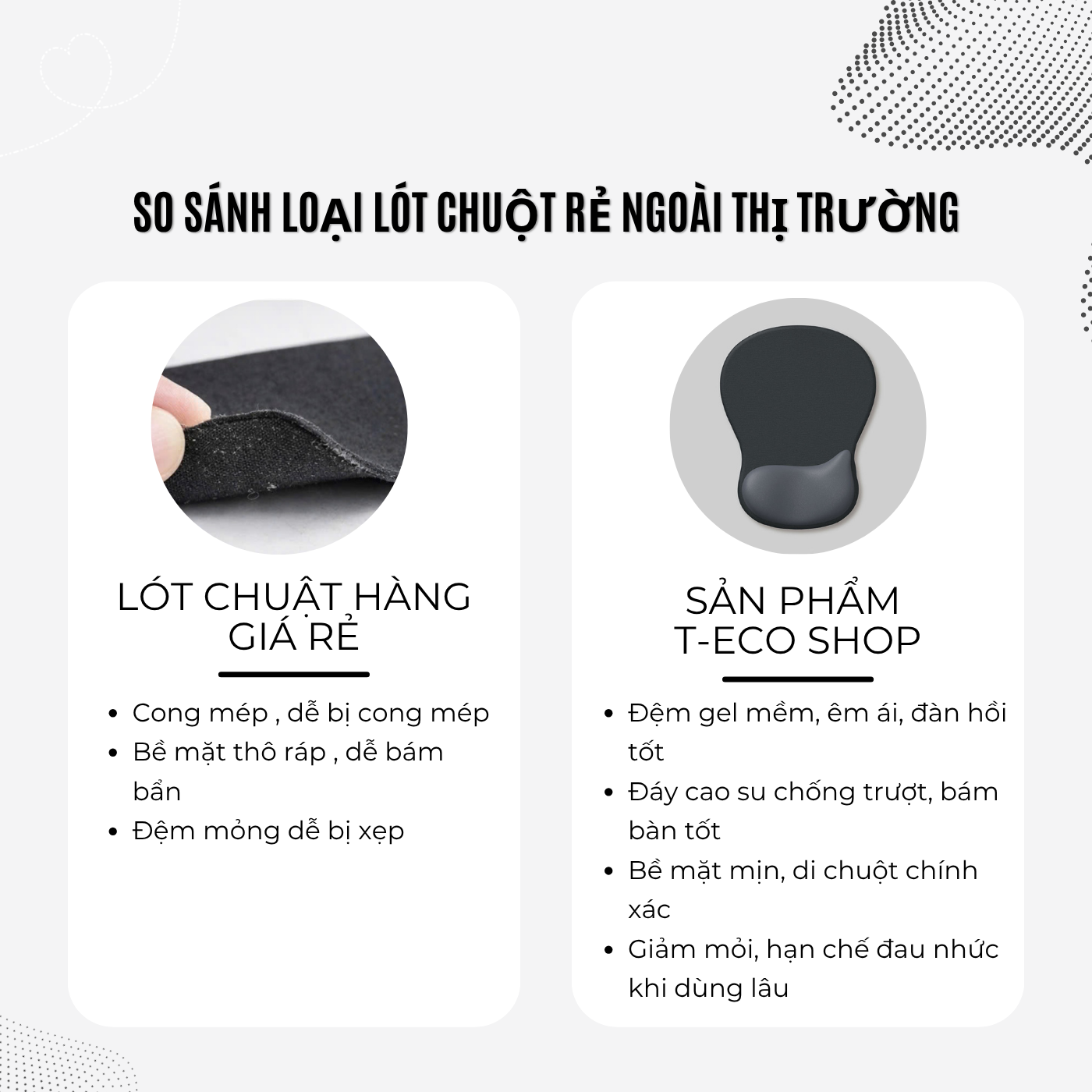 T-ECO SHOP Lót Chuột Kê Tay Công Thái Học – Giảm Đau Cổ Tay, Êm Ái, Chống Trượt_thumbnail_7