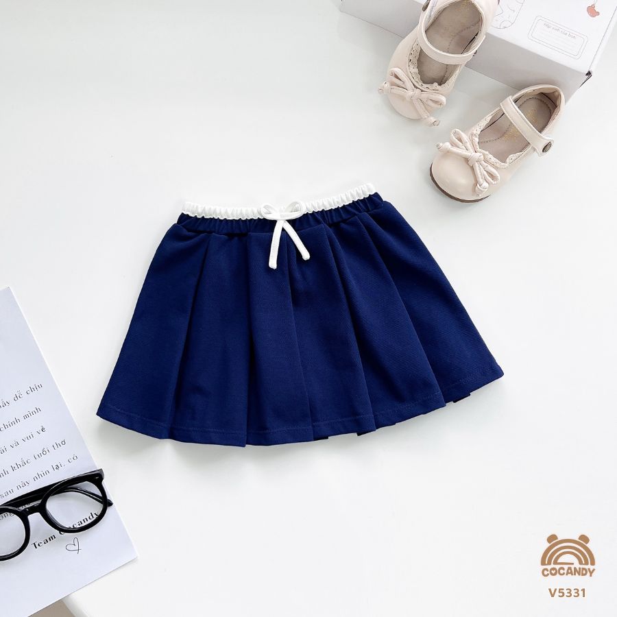 Chân váy XANH THAN phối cạp trắng_thumbnail_1