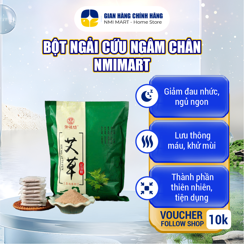 Bột Ngải Cứu Ngâm Chân Thảo Dược Giúp Giảm Căng Thẳng Túi Lọc Đông Y, Thải Độc, Giảm Nhức, Tê Chân, Hôi Chân SET 30 TÚI - 26914321904
