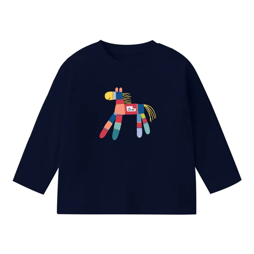 Áo thun bé trai tay dài form rộng Kado vải dày dặn giữ ấm hình ngựa 2982_thumbnail_10