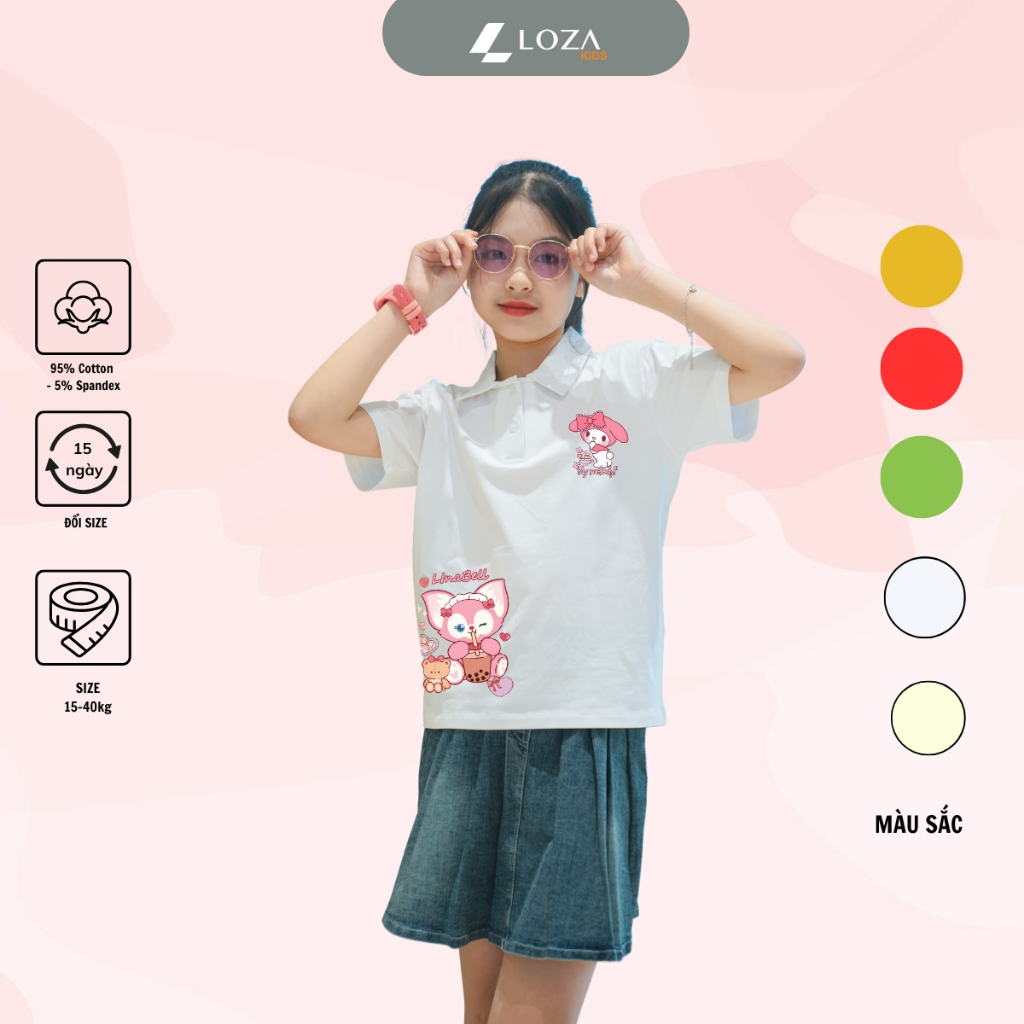 Áo polo cho bé gái hình MELODY - Loza PL3207_thumbnail_3