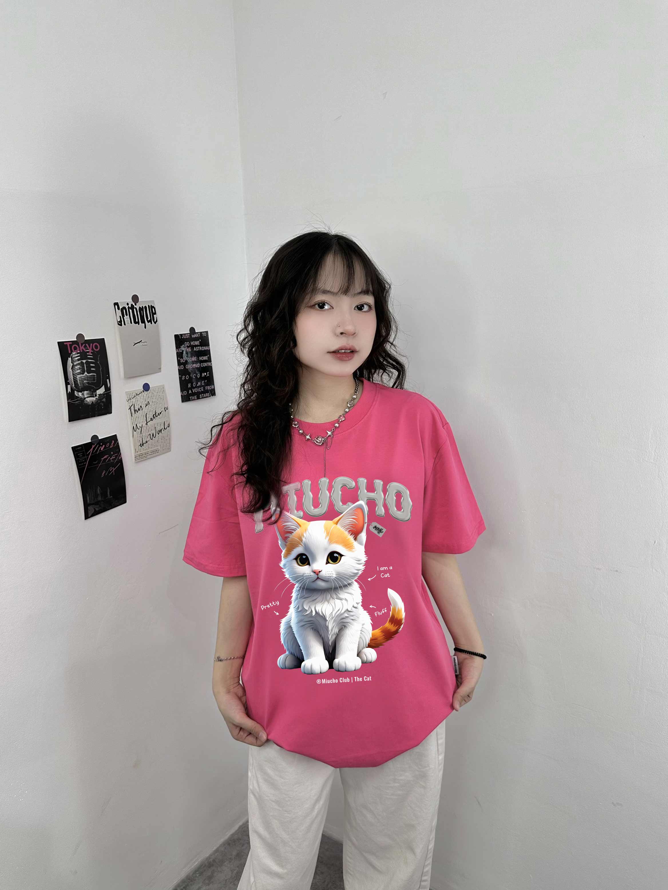 Áo thun form rộng 12 con giáp tuổi Mão ATD1244 Miucho tay ngắn cổ tròn in mix_thumbnail_5