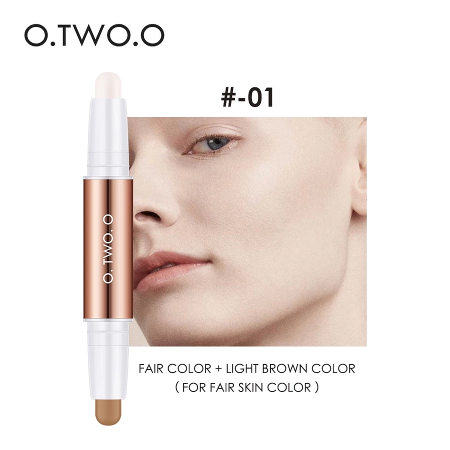 O.TWO.O Highlighter Makeup Shadow Contour Stick Double Head For Brighten Face Cosmetics_thumbnail_0