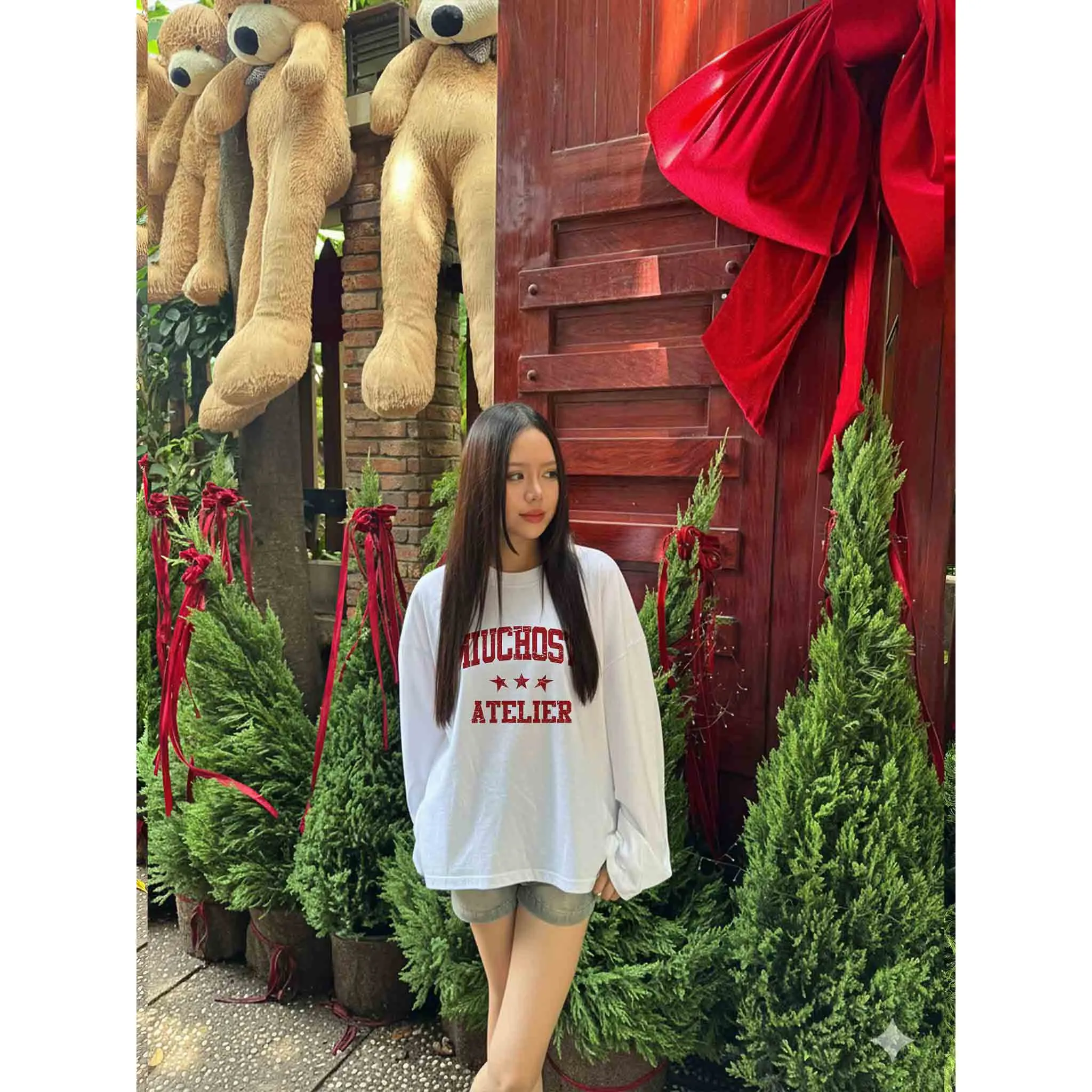 Áo thun boxy tay dài local brand Miucho Club vải cotton thoáng mát cổ tròn in mix 2676_thumbnail_5