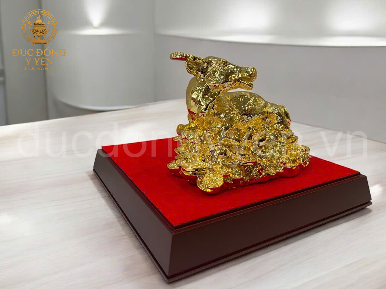 Tượng trâu nằm tiền mạ vàng cao cấp _thumbnail_1