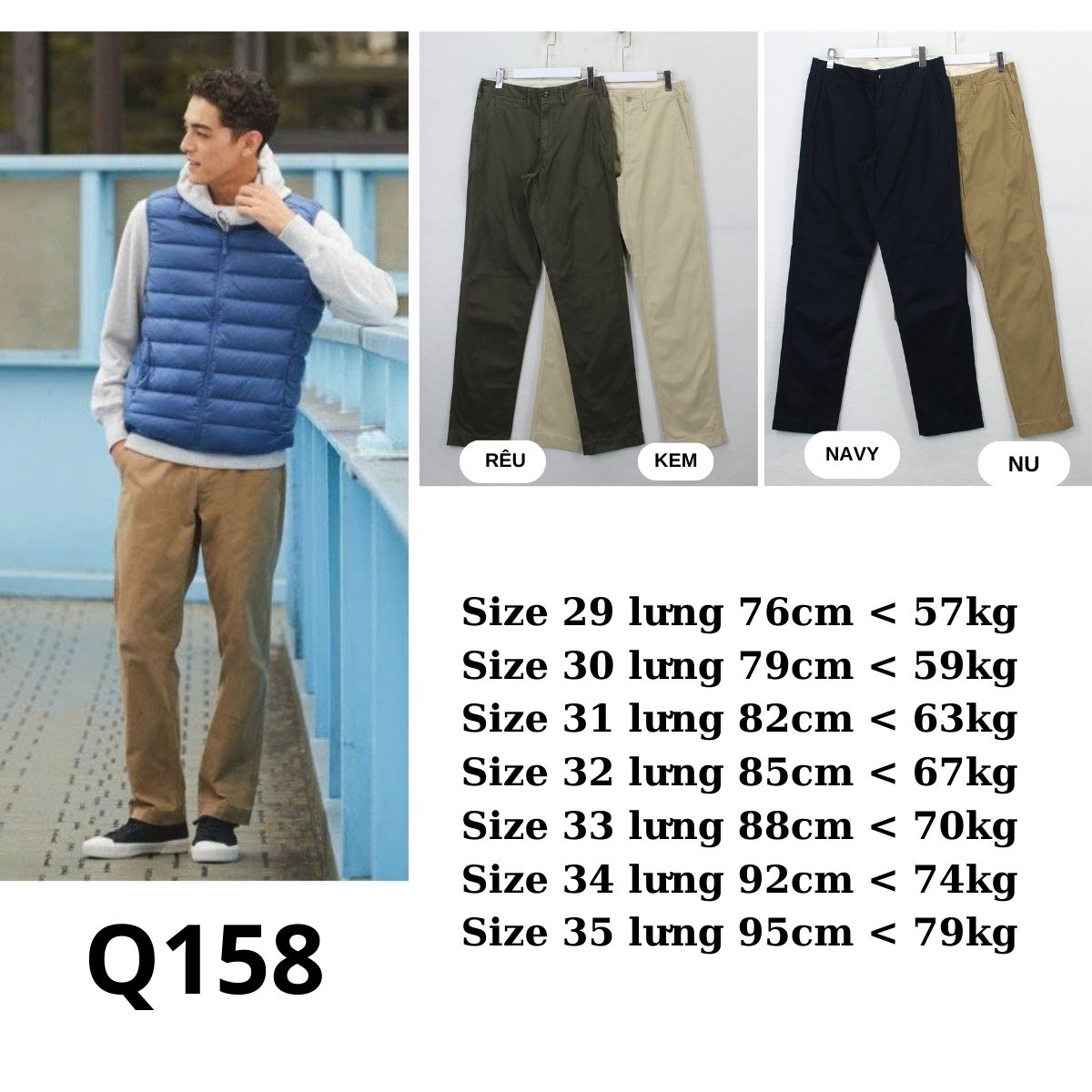 Q158-Quần kaki nam