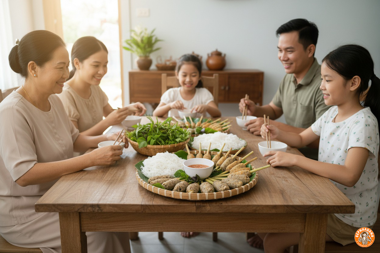 chả ốc bươu bọc sả