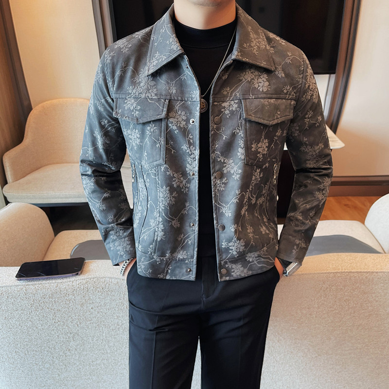 PA21 – Áo khoác da nam cổ bẻ phong cách xe máy