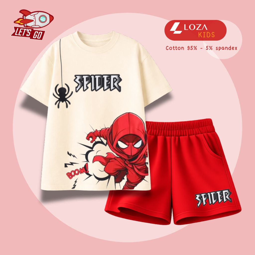 Set bộ bé trai hình Spiderman Boom -  Loza Kids SB639_thumbnail_1