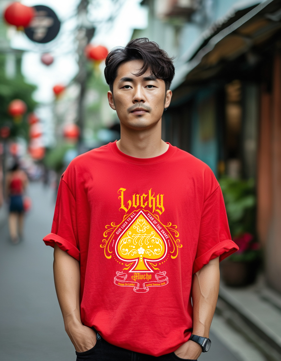 Áo phông tết form rộng cổ tròn vải cotton 4c co giãn thoáng mát 1830 Miucho Iconic in mix_thumbnail_2