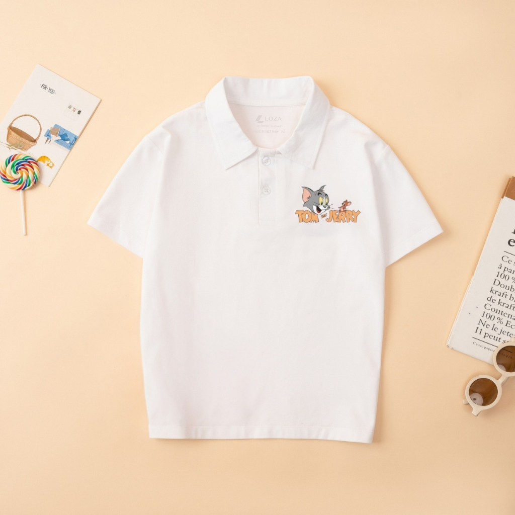 Áo Polo cho bé trai in hình Tom & Jerry - Loza Kids PL3049_thumbnail_1