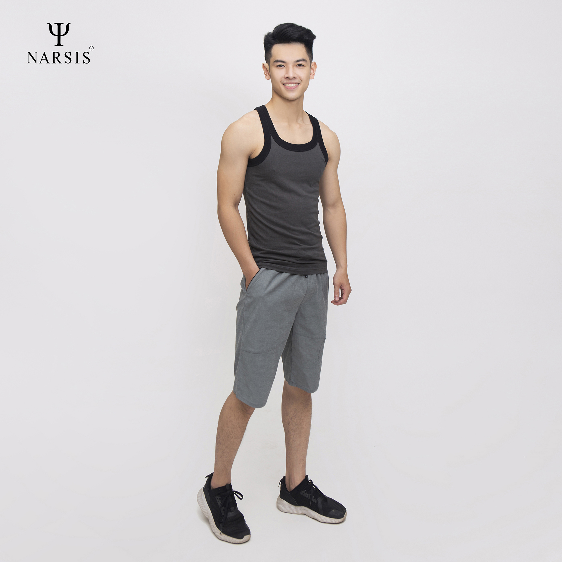 ÁO MAY Ô NAM D4056 NARSIS VẢI COTTON MỀM MẠI, CO GIÃN TỐT, VẢI THOẢI MÁI VẬN ĐỘNG, HÚT ẨM TỐT_thumbnail_2