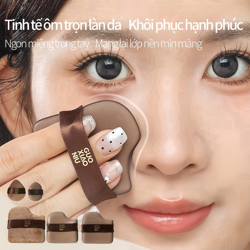 [GUOXIAONIU] Set 6 mút tán nền Guoxiaoniu Chocolate Biscuit_thumbnail_4