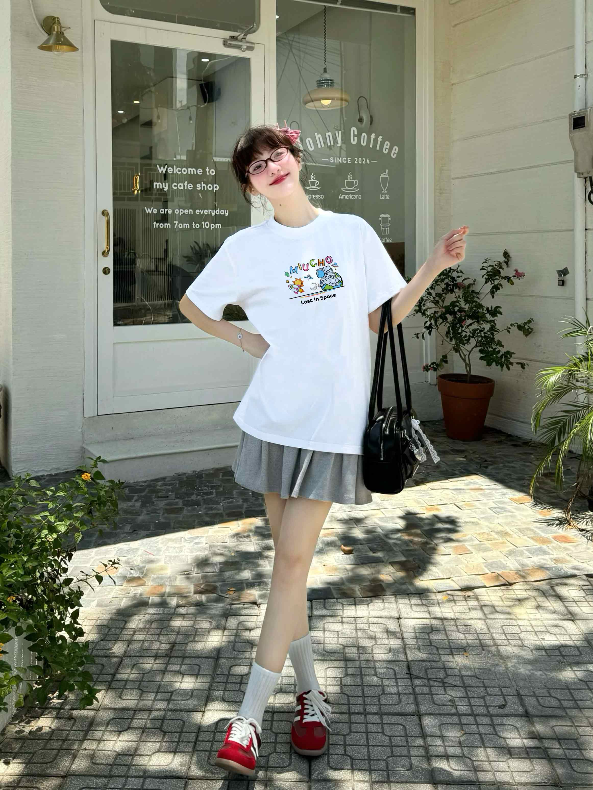 Áo thun nữ form rộng vải cotton 4 chiều thoáng mát ATD1680 Miucho in mix_thumbnail_6