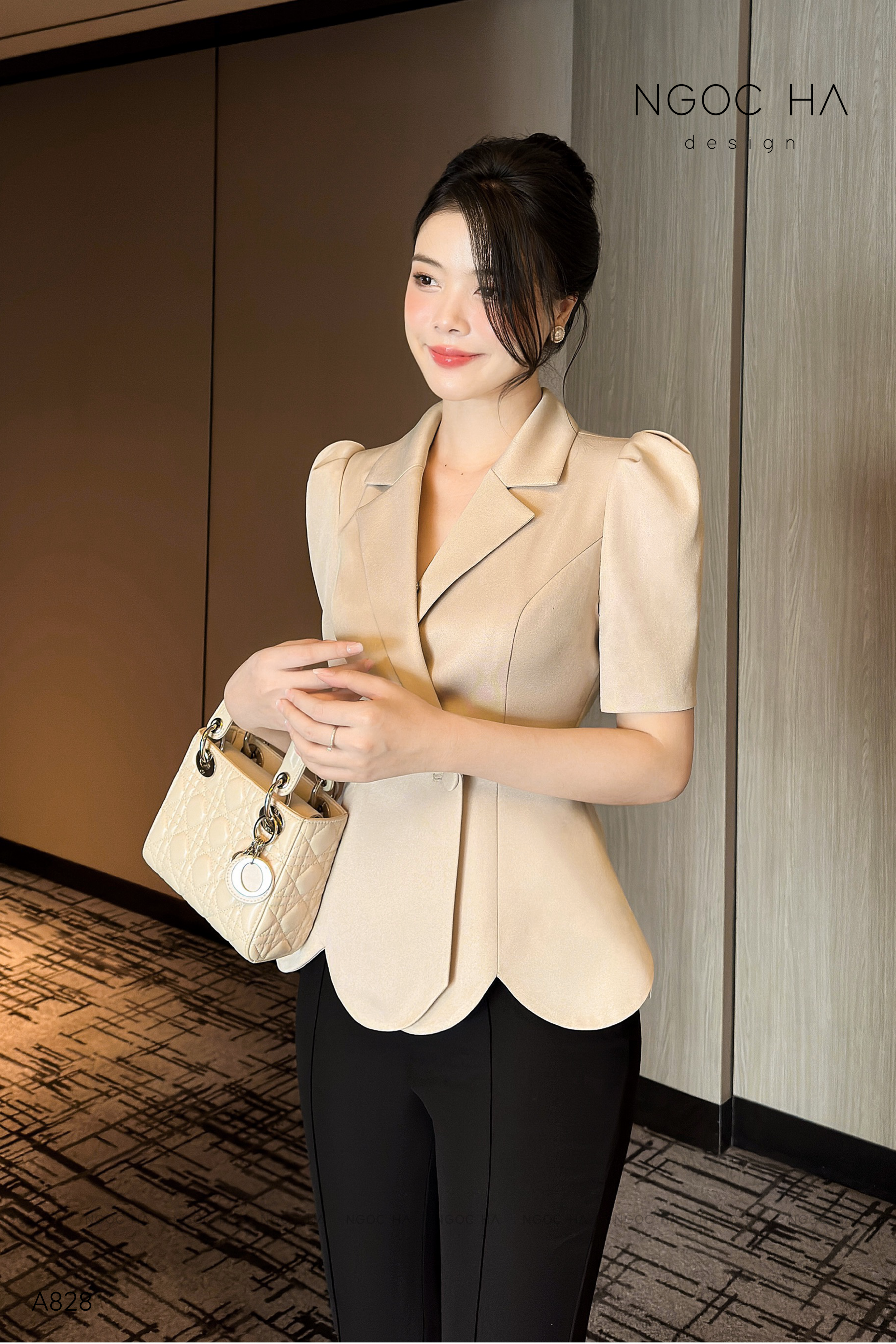 Vercelli Top_ Áo Vest Cách Điệu Tà Lượn Cong Màu Bee A828_thumbnail_3