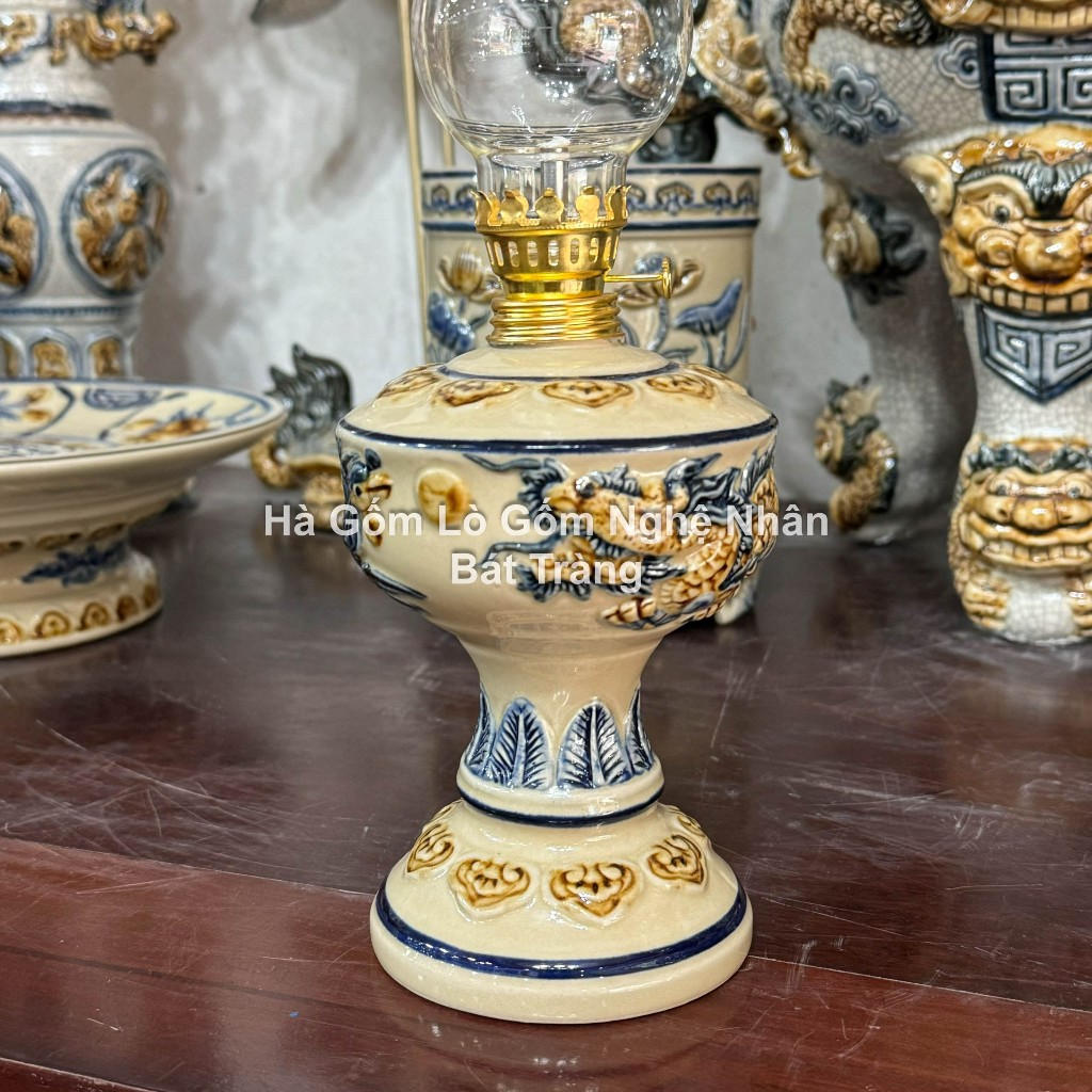 Đồ Thờ Cúng Cao Cấp 80cm - 1m2 Men Hoàng Thổ Đắp Nổi Nghệ Nhân Bát Tràng Chế Tác_thumbnail_8