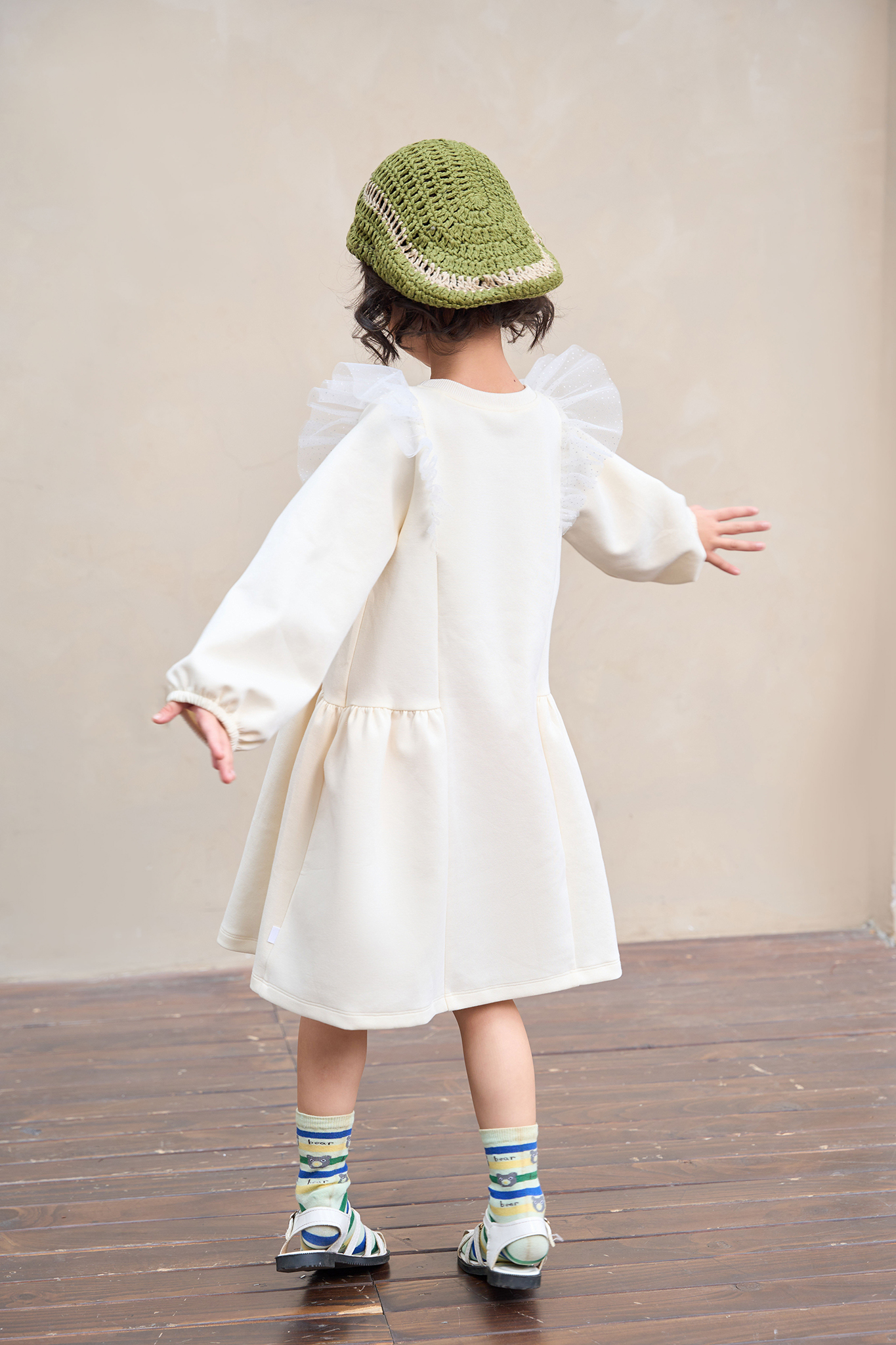 Váy nỉ phối lưới sequin_thumbnail_2