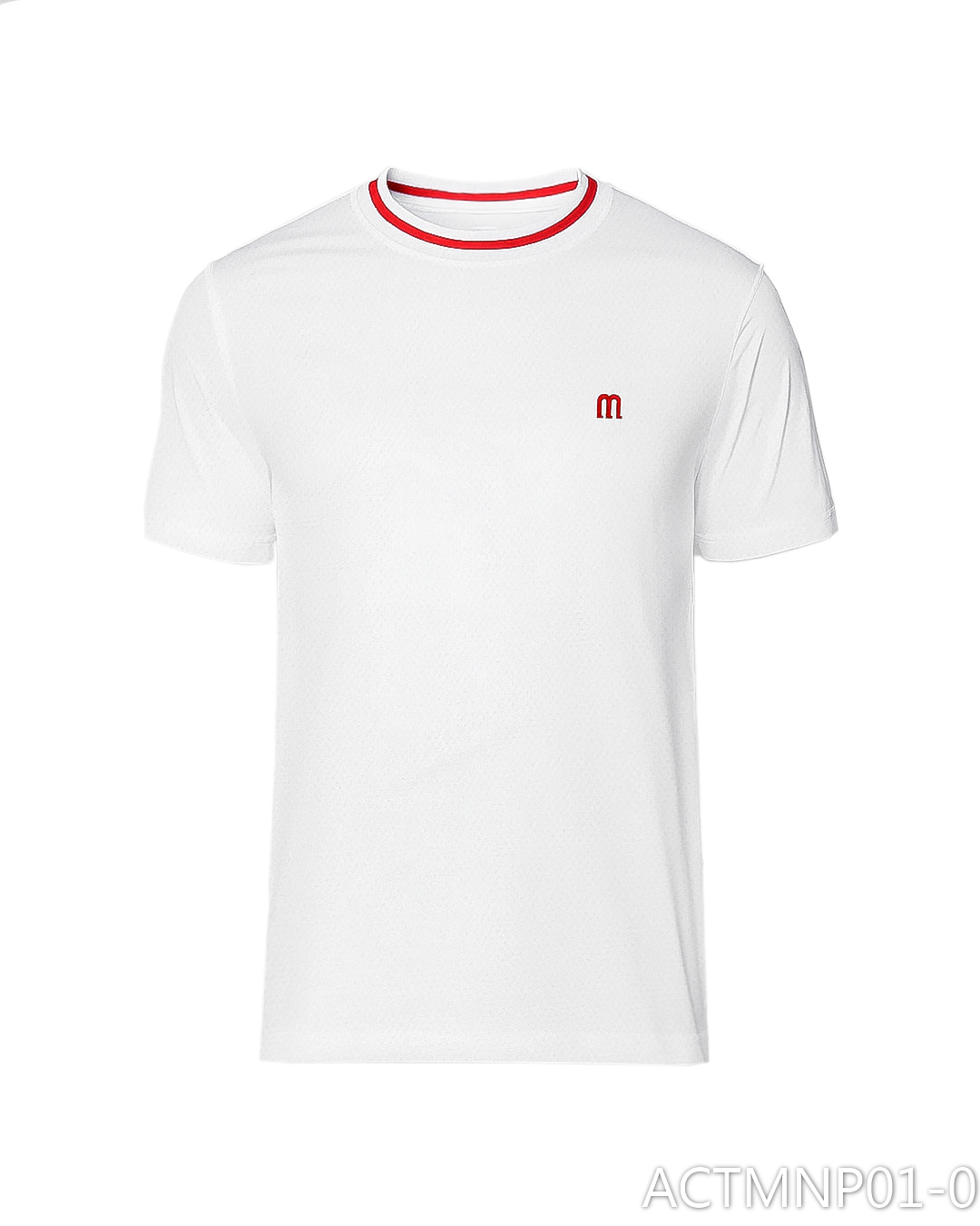 Áo thun thể thao nam trắng phối viền Redline Manesti