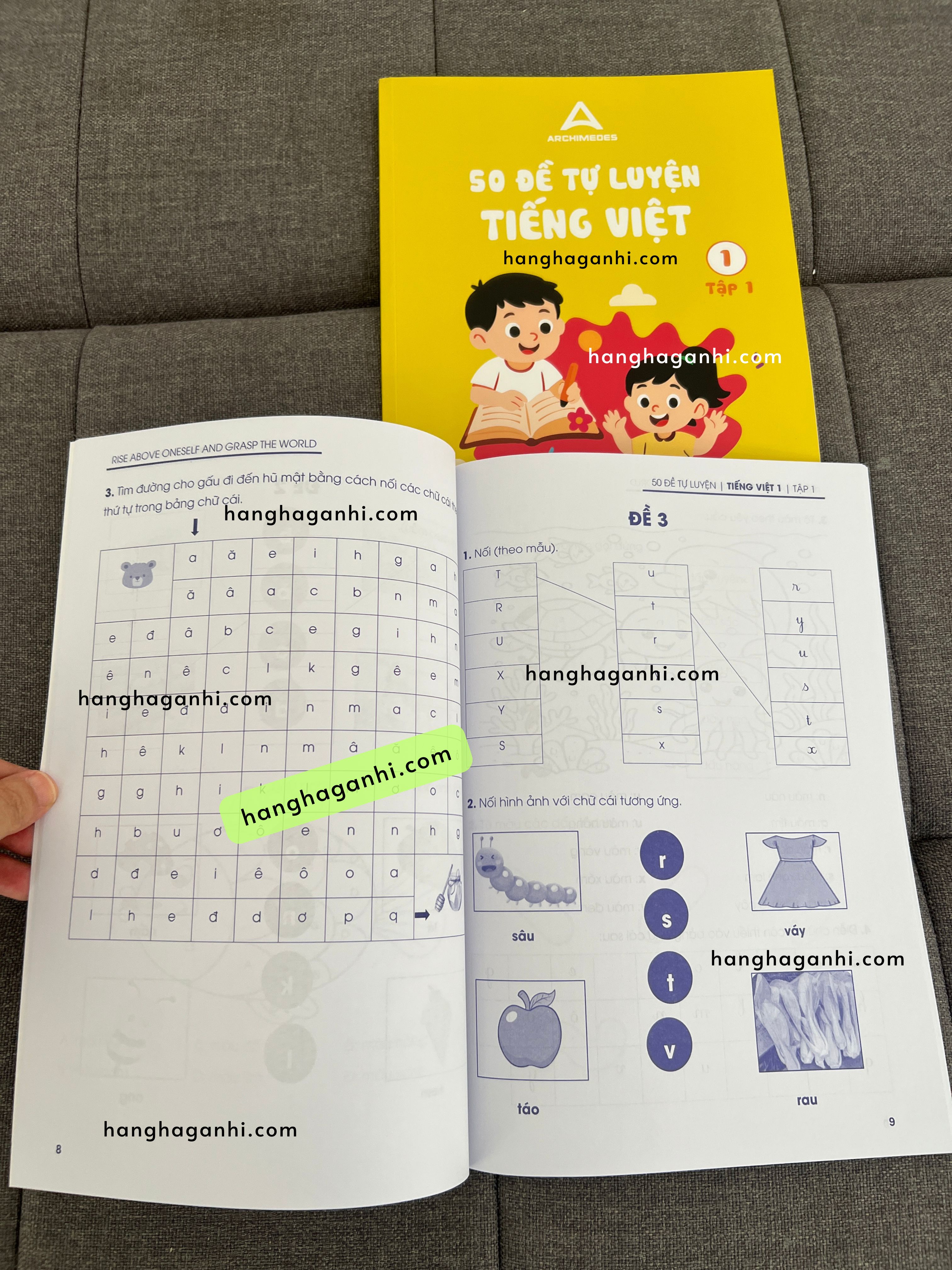 Sách Archimedes 50 đề tự luyện Tiếng Việt lớp 1, bộ 2 cuốn tập 1 và 2_thumbnail_3