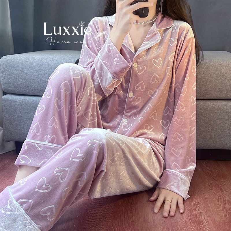 NHUNG09 Pijama vải nhung họa tiết trái tim_thumbnail_6