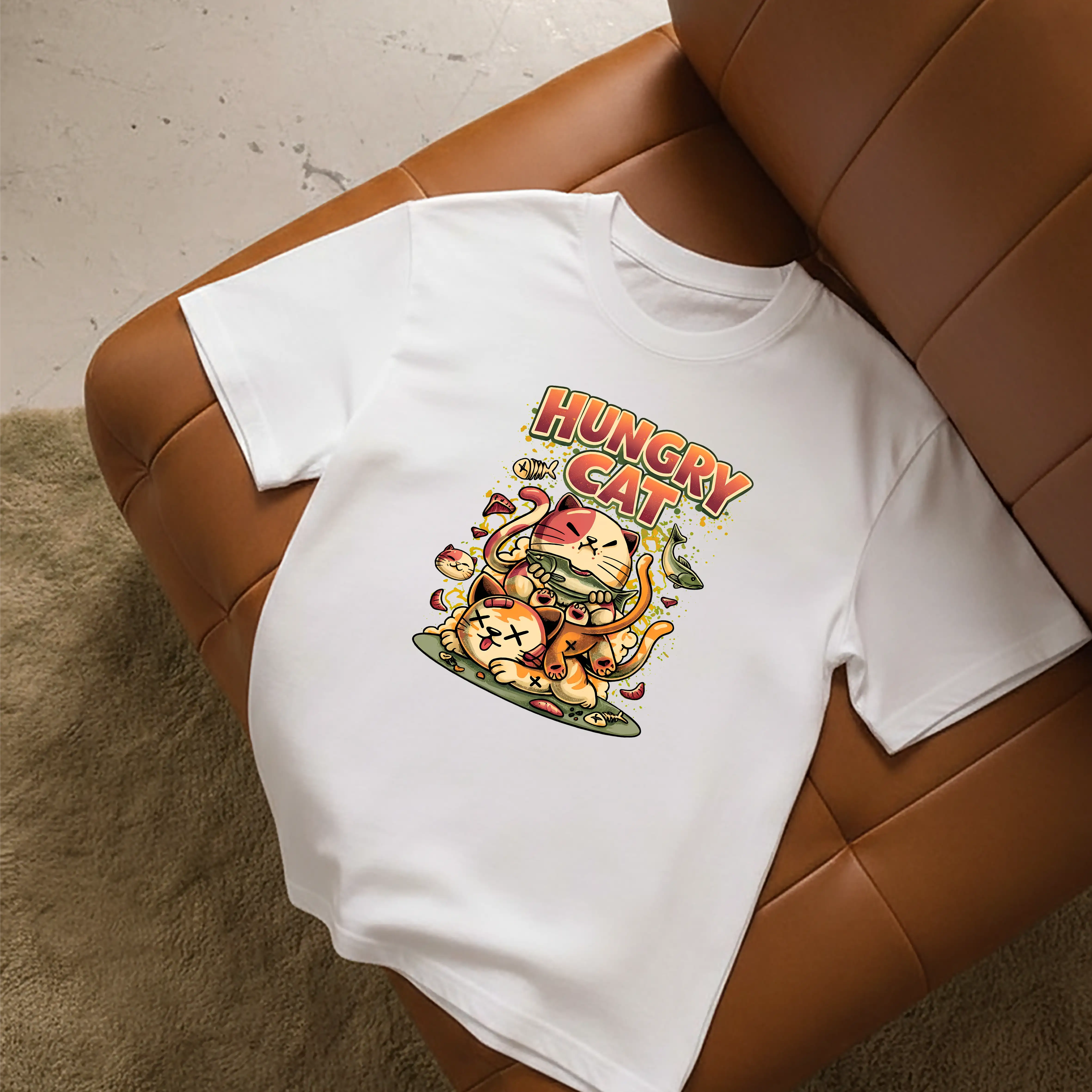 Áo thun form rộng Hungry Cat TeePrint 3239_thumbnail_6