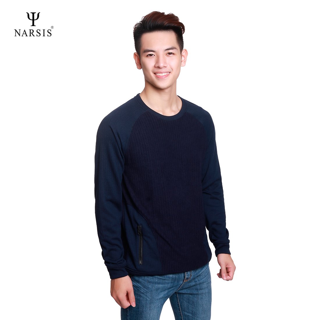 ÁO NAM THU ĐÔNG D7053 NARSIS CHẤT LIỆU THOÁNG MÁT, DỄ CHỊU, THOẢI MÁI CẢ NGÀY, DỄ VẬN ĐỘNG_thumbnail_0