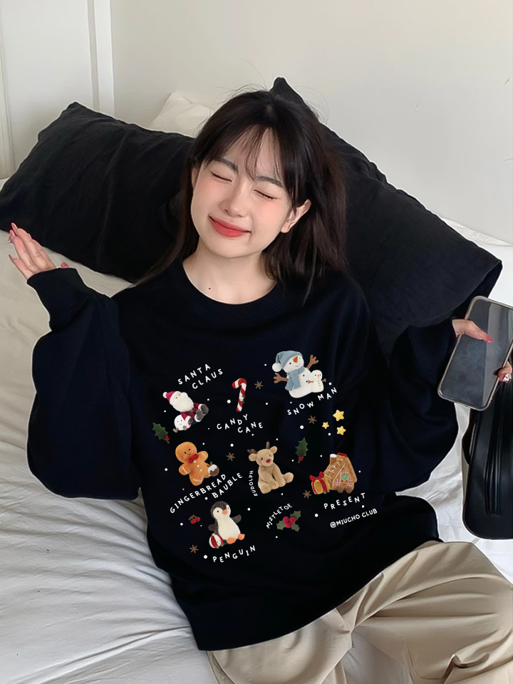 Áo sweater nam nữ giáng sinh noel form rộng vải nỉ chân cua STD1719 Miucho in mix_thumbnail_2