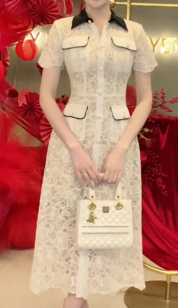 Đầm Xoè Phối Túi Ngọc