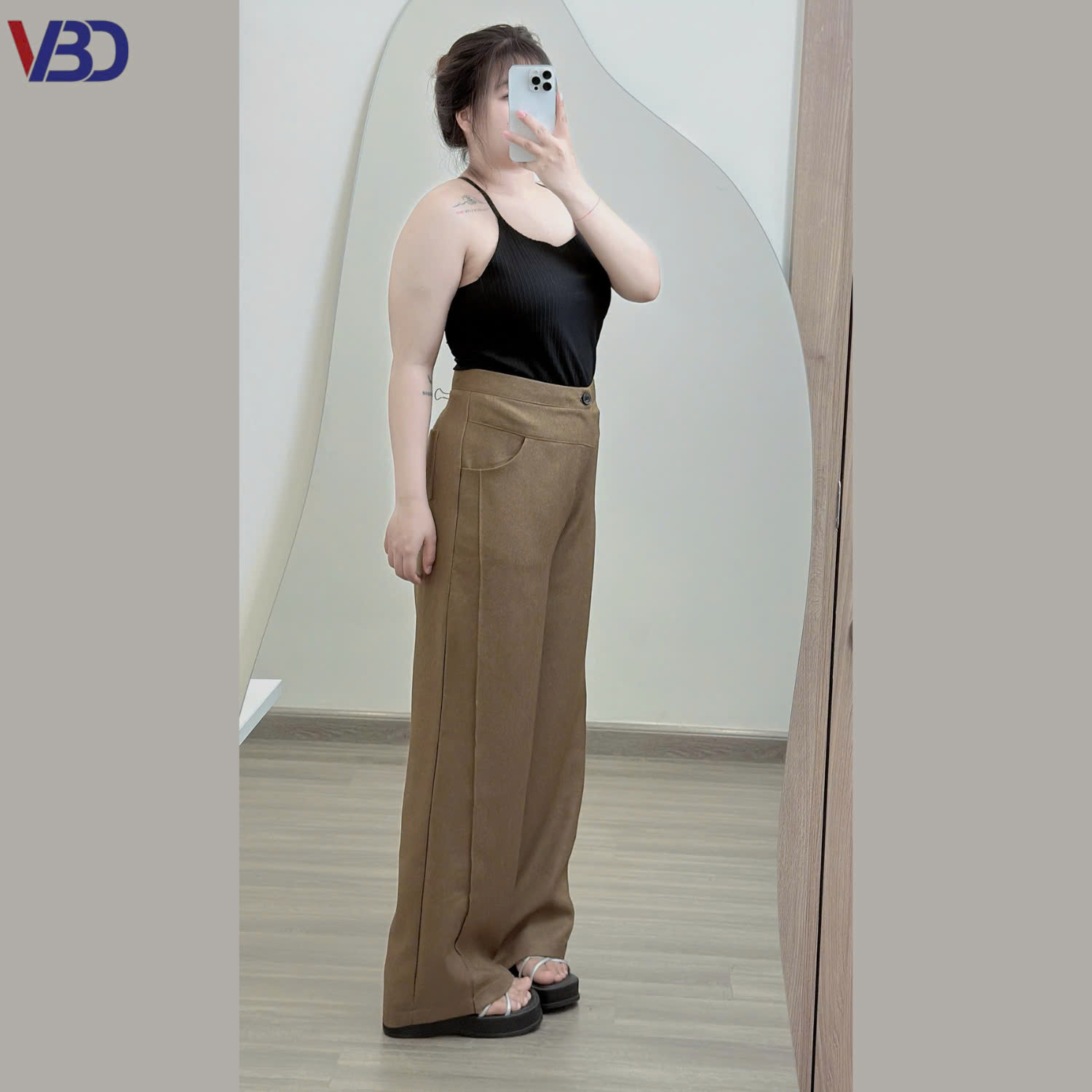 Quần ống rộng viền kiểu bigsize QD031 dành cho nàng béo mập từ 55-95kg_thumbnail_1