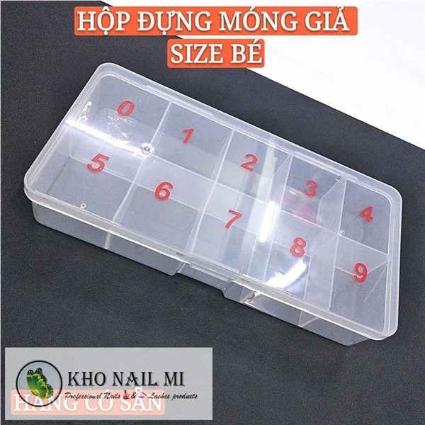 Hộp đựng móng giả size bé - 10 ô
