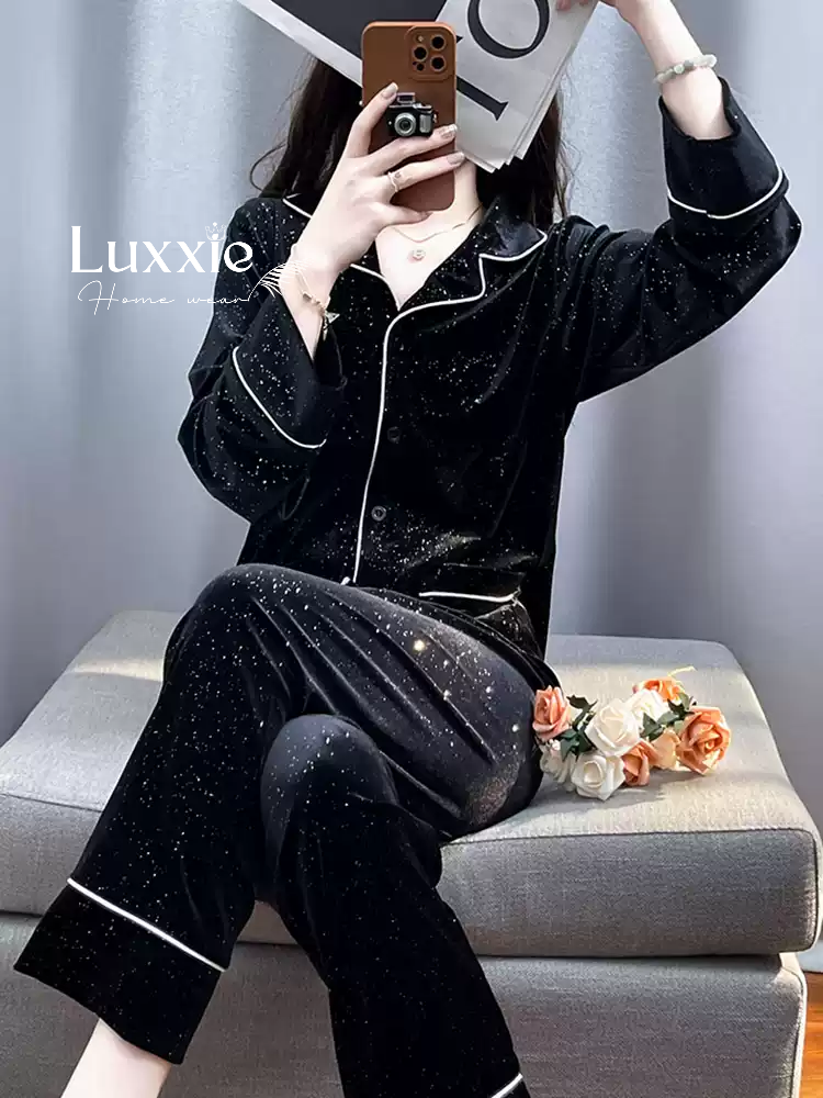 NHUNG01 Bộ nhung đen kim tuyến cao cấp