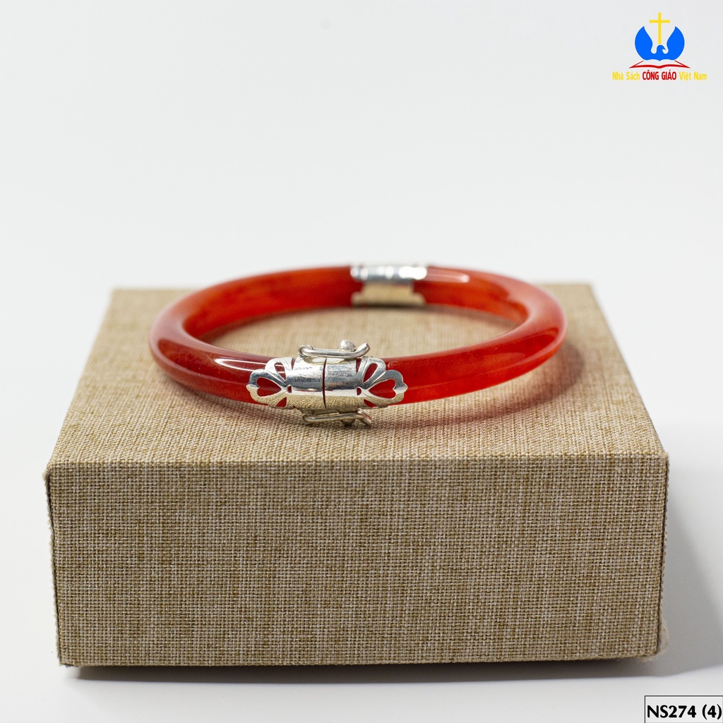 Vòng tay đá Ngọc Bích bọc bạc ta TS0296 - Món quà ý nghĩa cho mẹ và bà_thumbnail_3