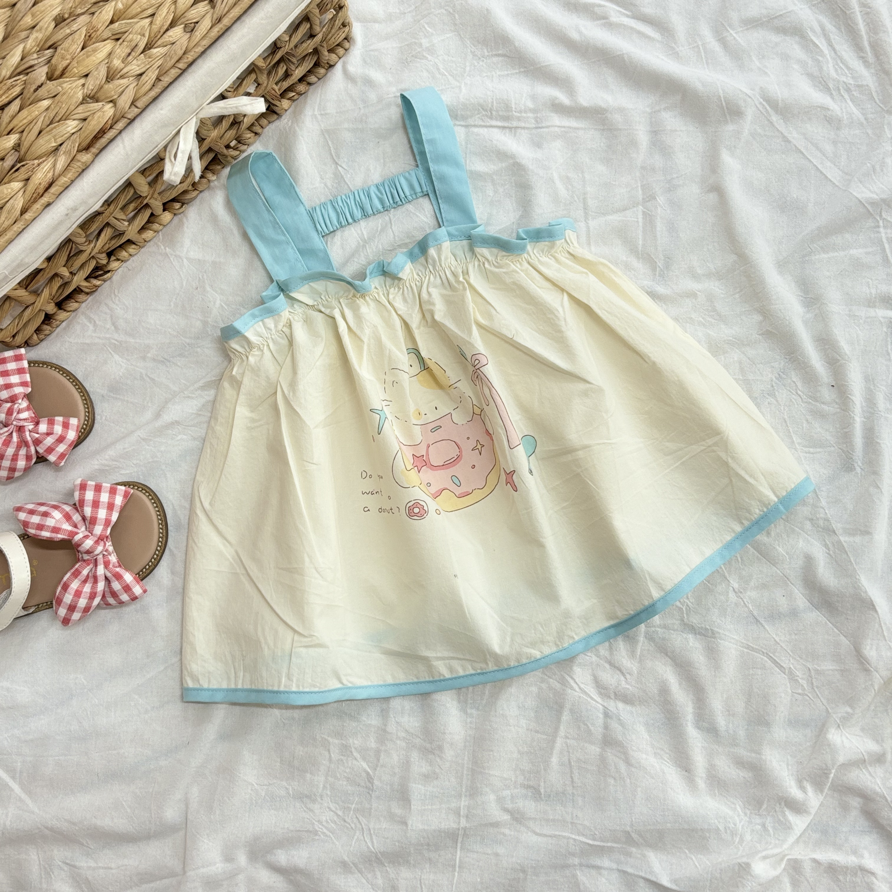 (V18) Áo hai dây thô họa tiết siêu yêu 2 màu xanh màu hồng cho bé gái QCCC 2025_thumbnail_5