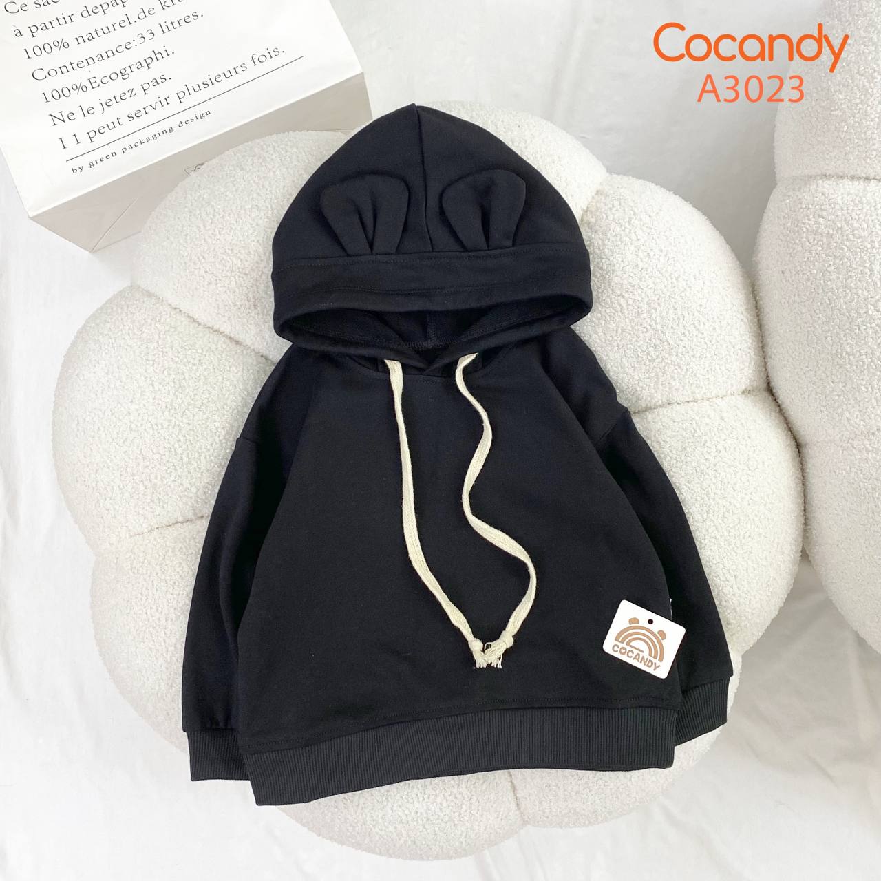 Áo dài da cá ĐEN mũ tai gấu_thumbnail_0