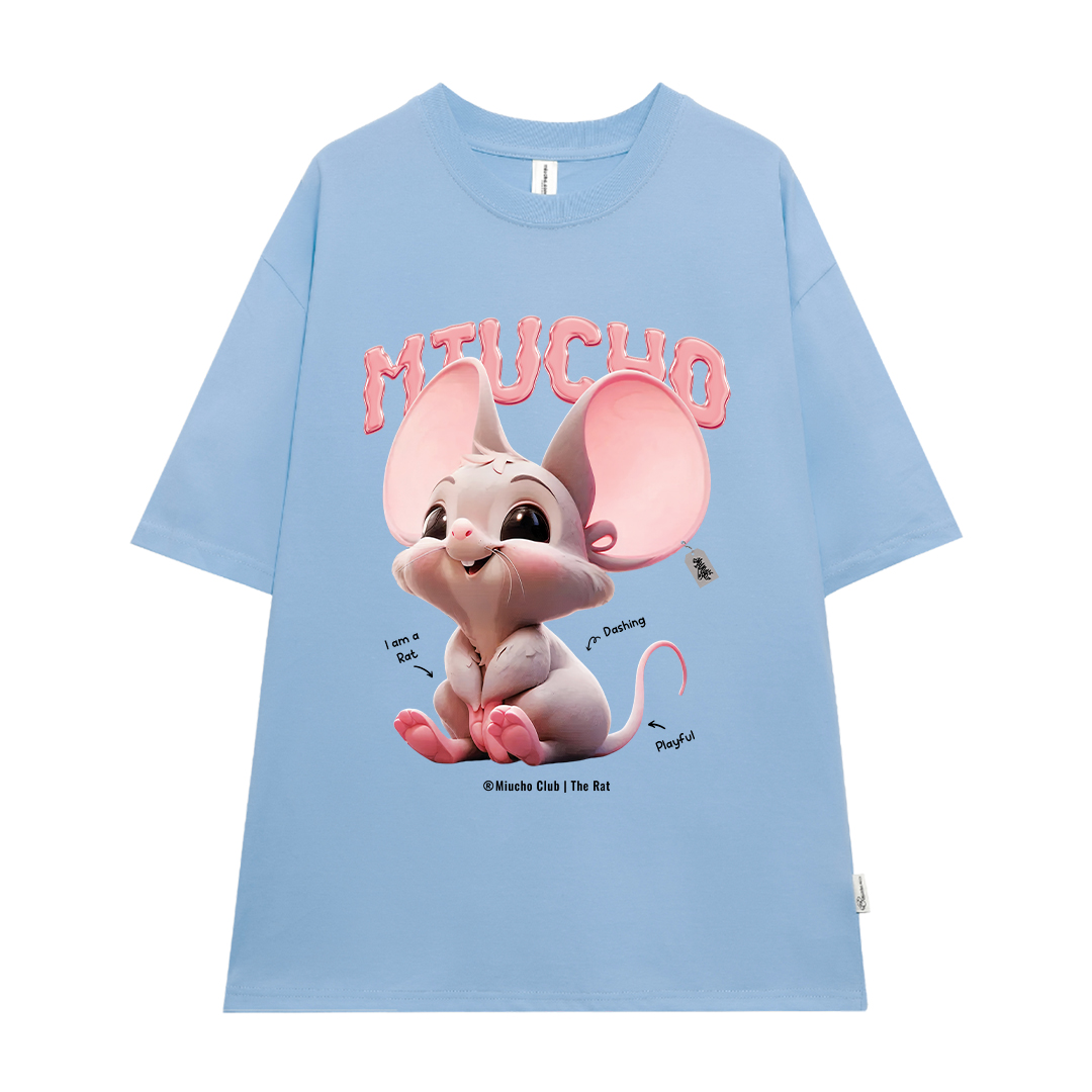 Áo thun form rộng 12 con giáp tuổi Tí ATD1236 Miucho tay ngắn cổ tròn in mix_thumbnail_18