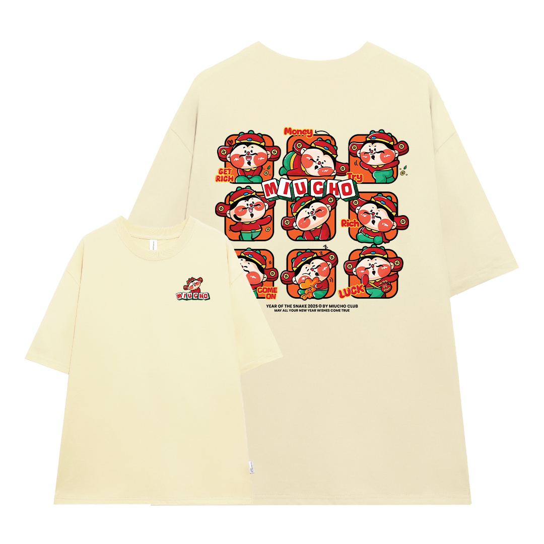 Áo thun tết form rộng cổ tròn chất vải cotton 4c co giãn thoáng mát ATD1743 Miucho in mix_thumbnail_0