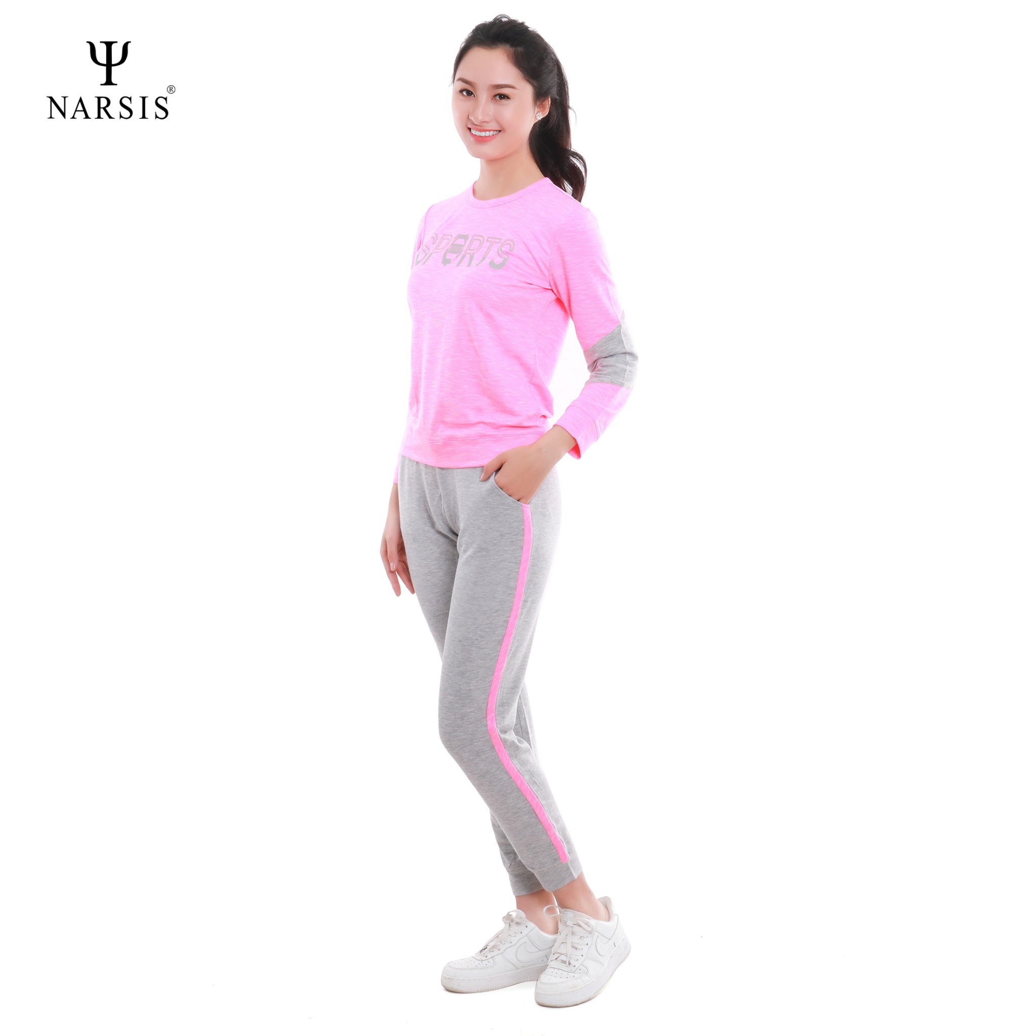 BỘ THU ĐÔNG NỮ M8055 NARSIS VẢI NỈ ẤM ÁP, MỀM MẠI, THÍCH HỢP MÙA ĐÔNG, GIỮ NHIỆT TỐT