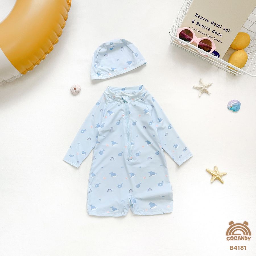 Bộ bơi dài XANH suit họa tiết cá heo_thumbnail_4