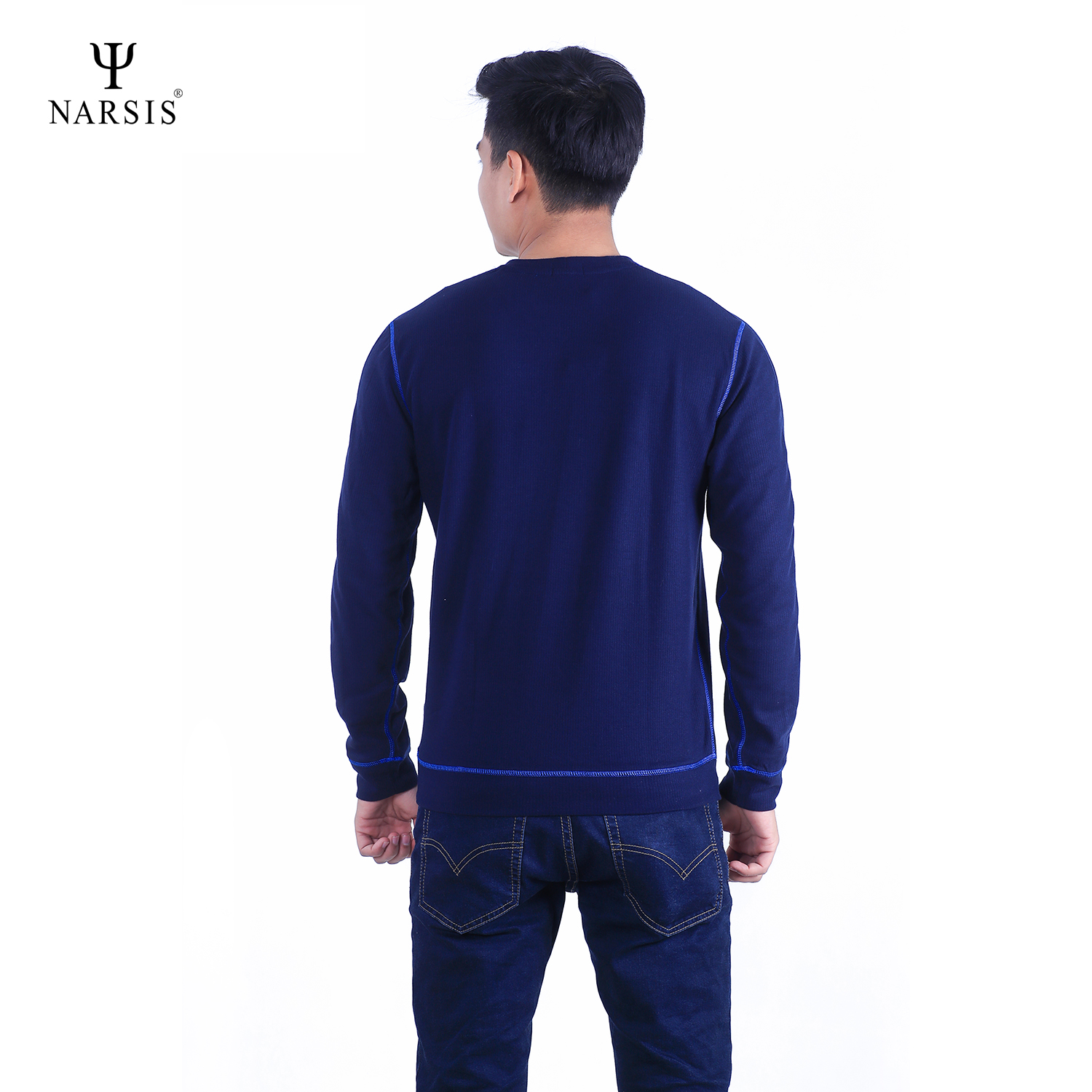 ÁO NAM THU ĐÔNG D7081 NARSIS VẢI LEN COTTON ẤM ÁP, THOÁNG MÁT, GIỮ ẤM TỐT, MỀM MẠI