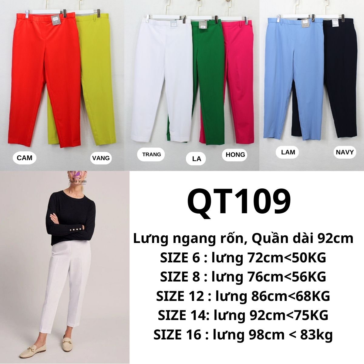 QT109-Quần tây Baggy lưng thun S.G