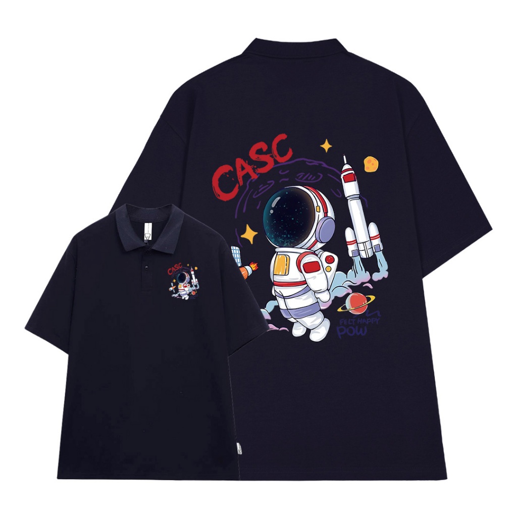 Áo polo nam đứng form tôn dáng PLD765 Miucho Man tay ngắn vải cotton Cổ trụ in artwork_thumbnail_9
