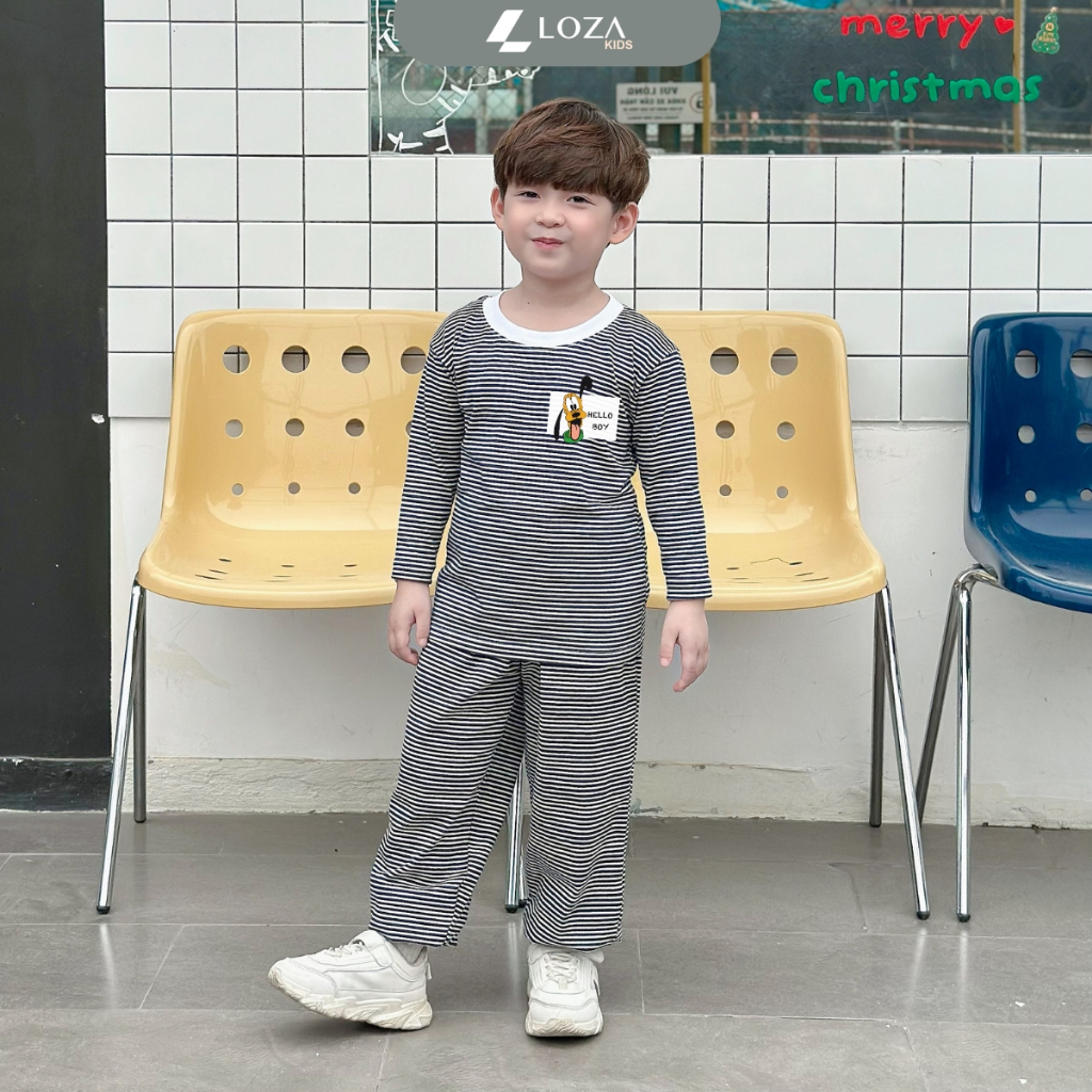 Bộ Thu - Đông kẻ bé trai in hình Pluto - Loza Kids TK550_thumbnail_2