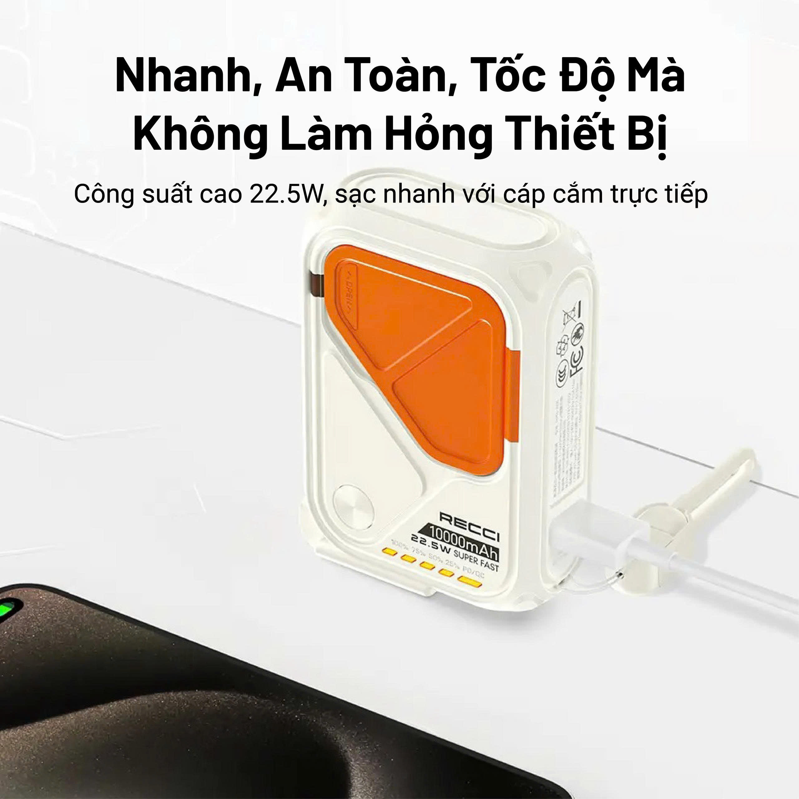 Sạc dự phòng Recci Trắng - RPB-A06-WHITE_thumbnail_3