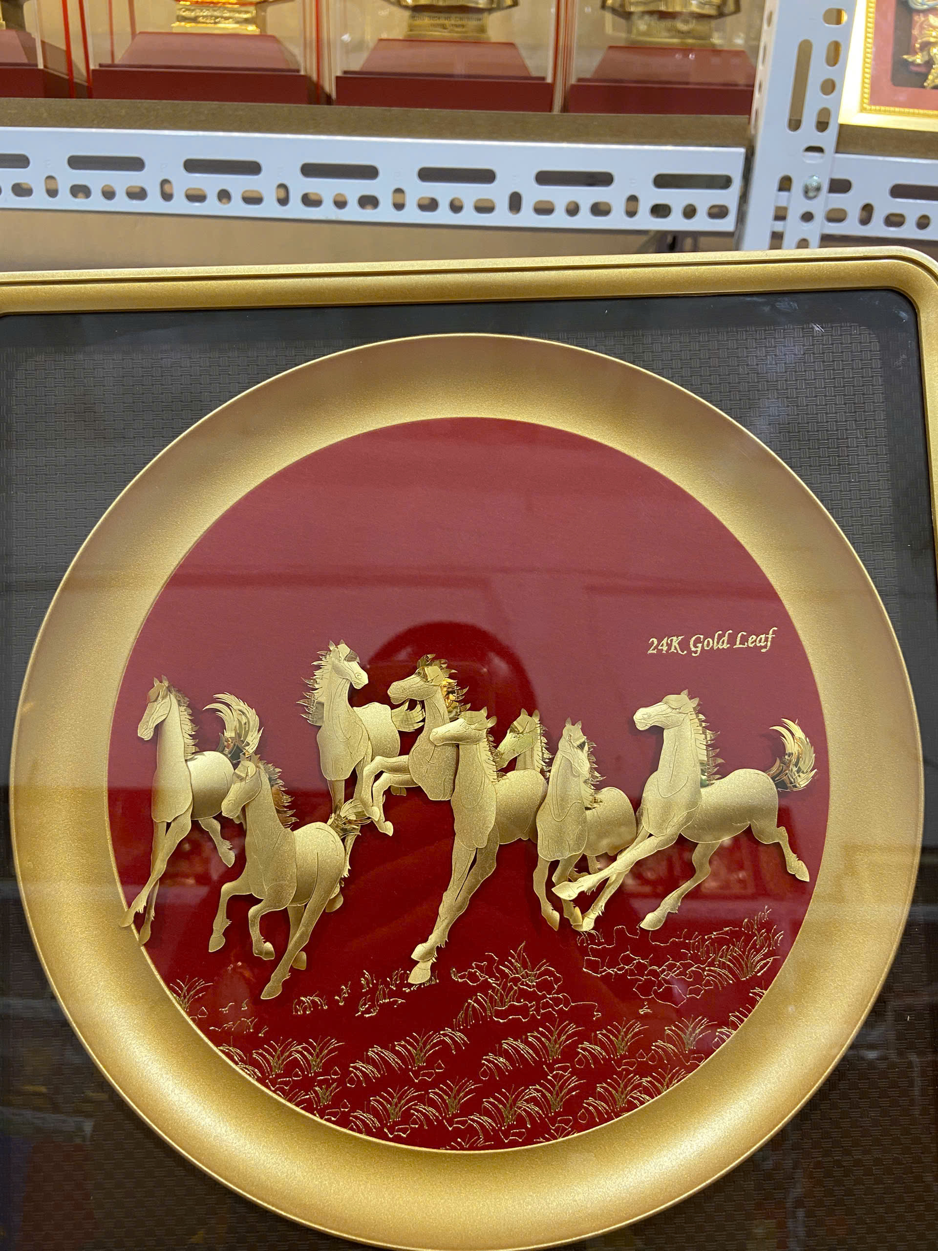 Tranh mã đáo thành công mạ vàng 24k KT 30 x 30 cm _thumbnail_2